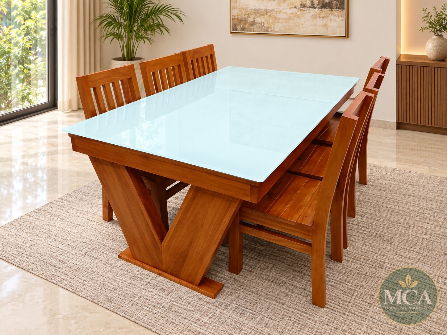 MCA solid teak dining set