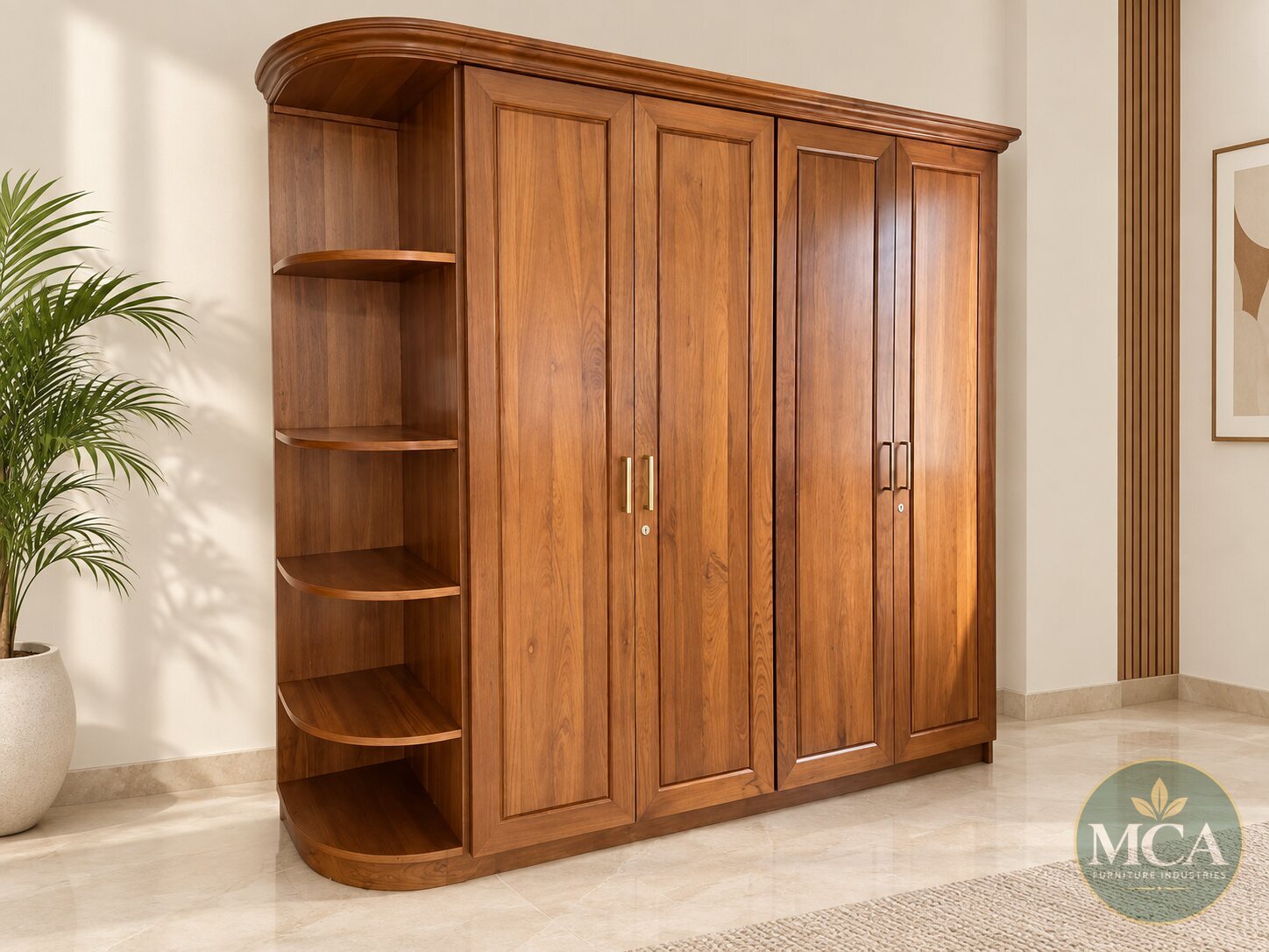 MCA solid teak wardrobe